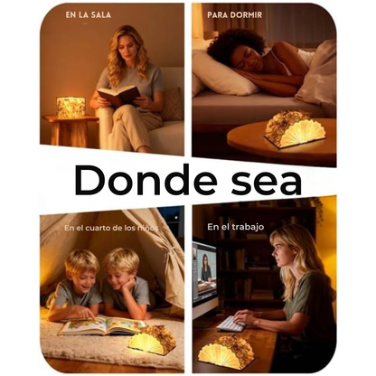 Luz Nocturna Decorativa para Hogar y Lectura / Lámpara de Libro